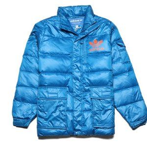 Adidas Adicolor Down Puffer Jacket Blue - Small